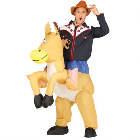 Disfraz de Cowboy para Adulto Caballo Hinchable