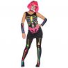 Disfraz de Skeleton Neon para Mujer con Mangas