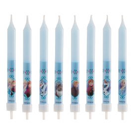 8 Velas forma Palillo Frozen 9 cm