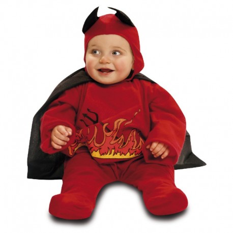 Traje de diabo vermelho bebê