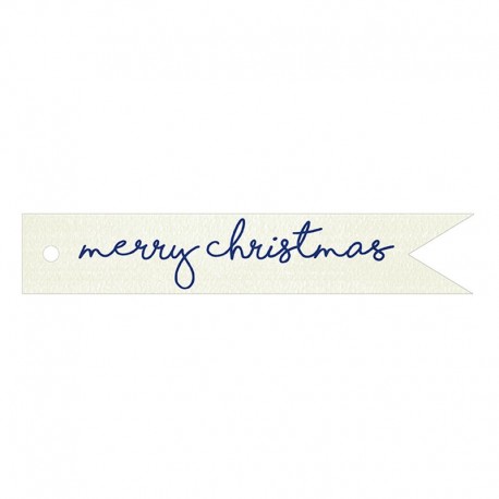 20 Bery Christmas Blue Bandela Cards 11x2 cm