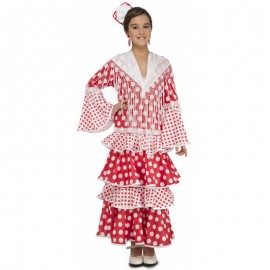 Figurino infantil de flamenco rocio