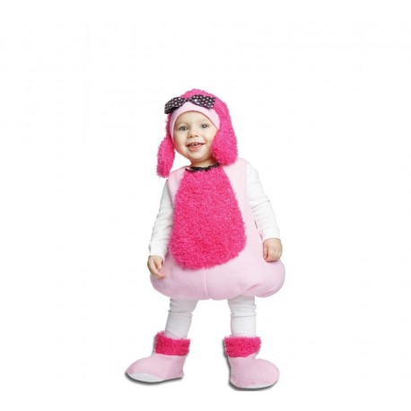 Fantasia de poodle rosa infantil