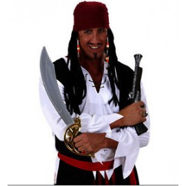 fantasia de halloween para homens adulto pirata capitão Jack sparrow  perucas chapéu piratas do caribe cosplay Acessórios feminino masculino