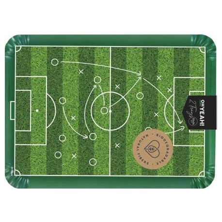 Bandeja Rectangular Fútbol de Cartón