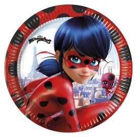 8 Pratos Ladybug 23 cm