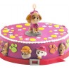 6 Velas 3D Skye Patrulla Canina 7 cm