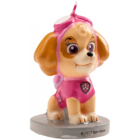 6 Velas 3D Skye Patrulla Canina 7 cm