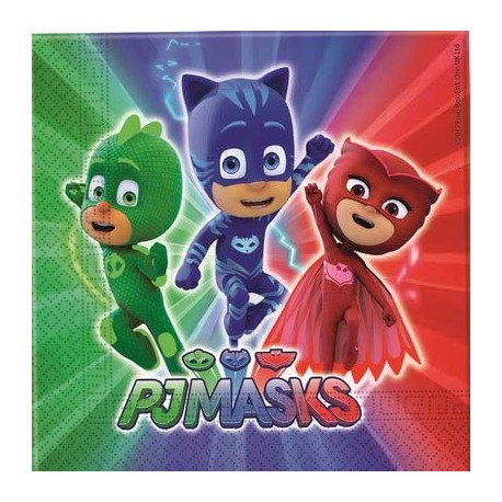 20 Guardanapos Pj Masks 33 cm