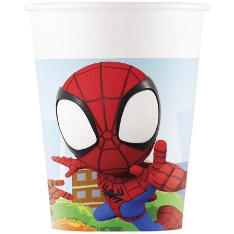 8 Vasos Spidey 200 ml