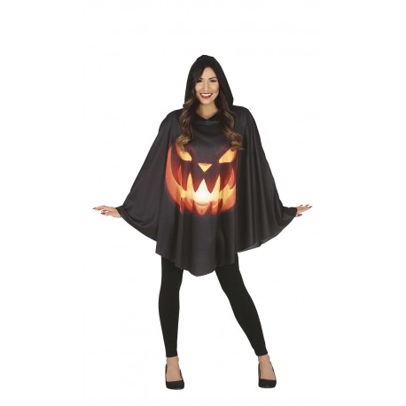 Disfraz de Pumpkin Poncho Adulta