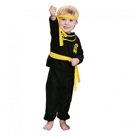 Fato de ninja amarelo infantil