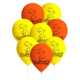 8 Globos Dragon Ball de Látex