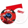 6 Invitaciones LadyBug con Sobre