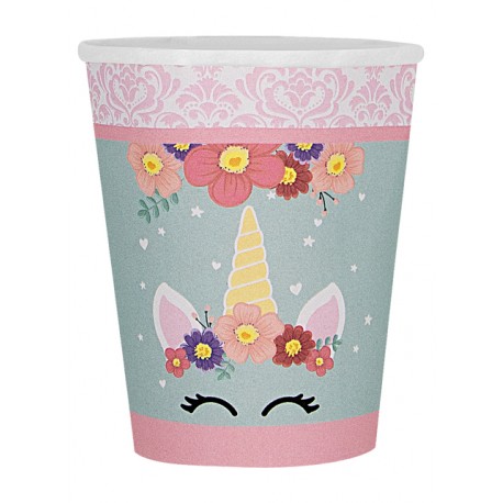 8 Vasos Unicorn Flowers