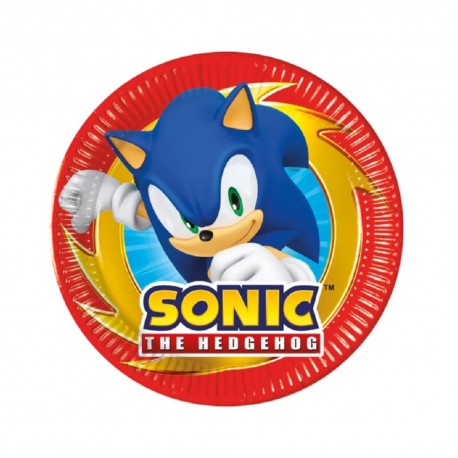 8 Platos Sonic 18 cm