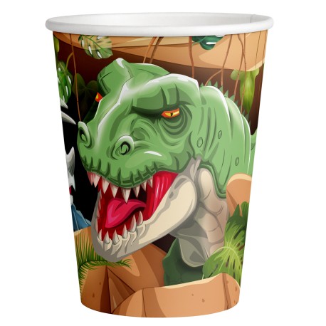 8 Vasos Dinosaurios 266 ml