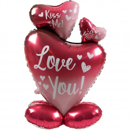 Globo Love You Foil con Soporte 77 cm