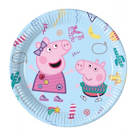 8 Platos Peppa Pig 23 cm