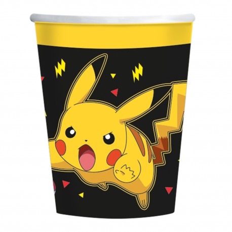 8 Vasos Pokémon 250 ml de Cartón